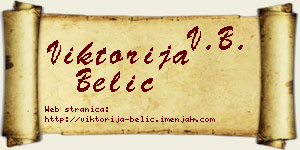 Viktorija Belić vizit kartica